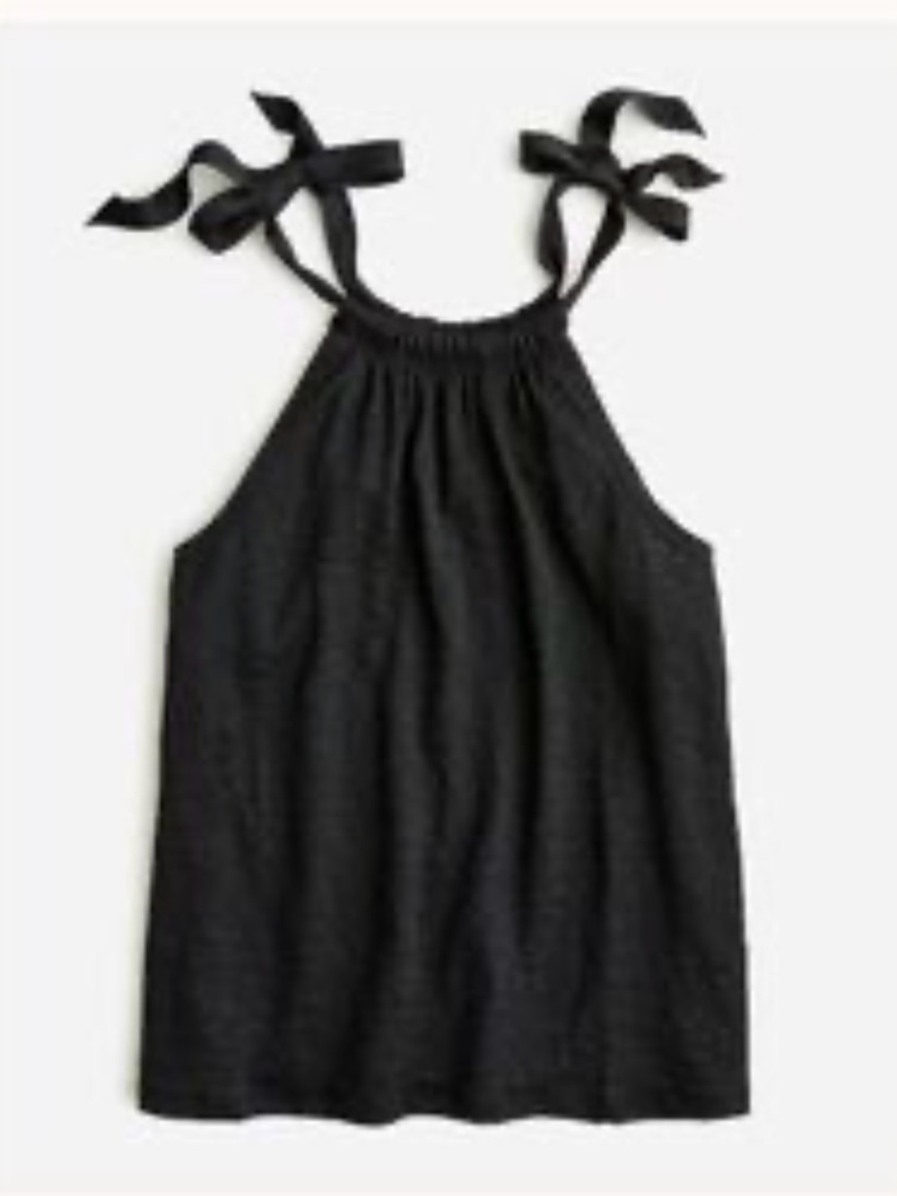 NWT J. Crew gorgeous black linen tank top sz M